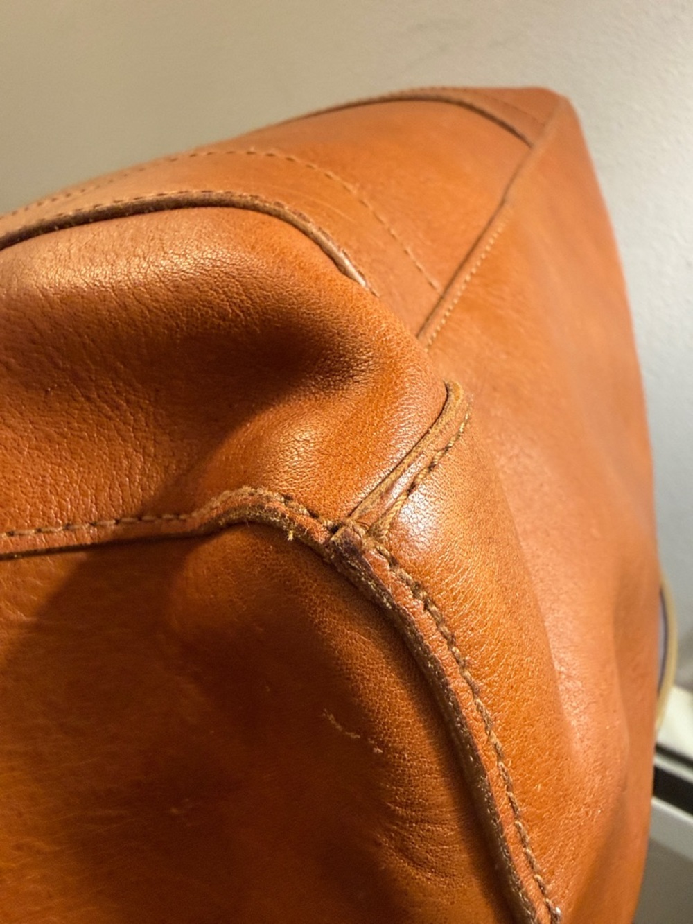 Madewell The Prague satchel crossbody in a cognac brown leather. - Picture 10 of 16